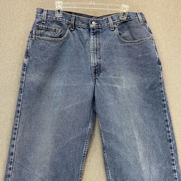 Vintage Levis 550 Jeans Men's 38x30 Relaxed Fit Straight Leg Blue Denim - Picture 8 of 16